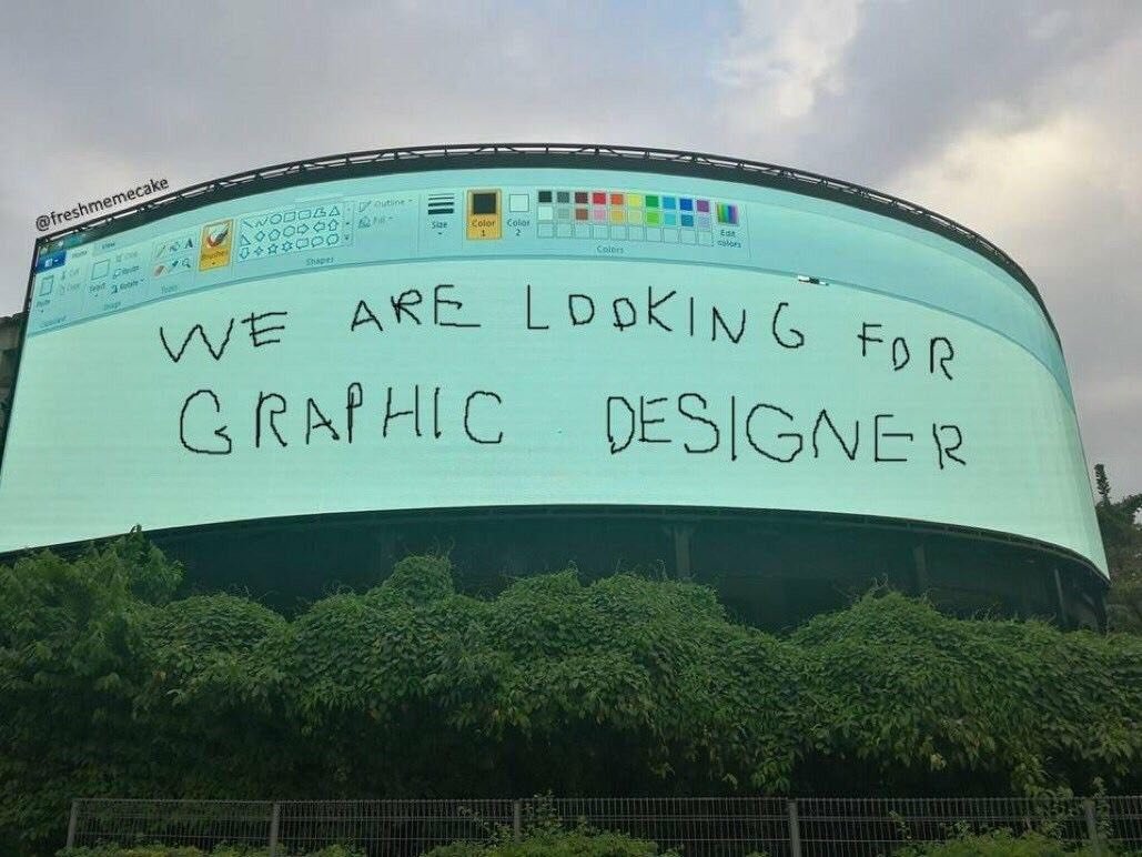 Inspired graphic designer advert