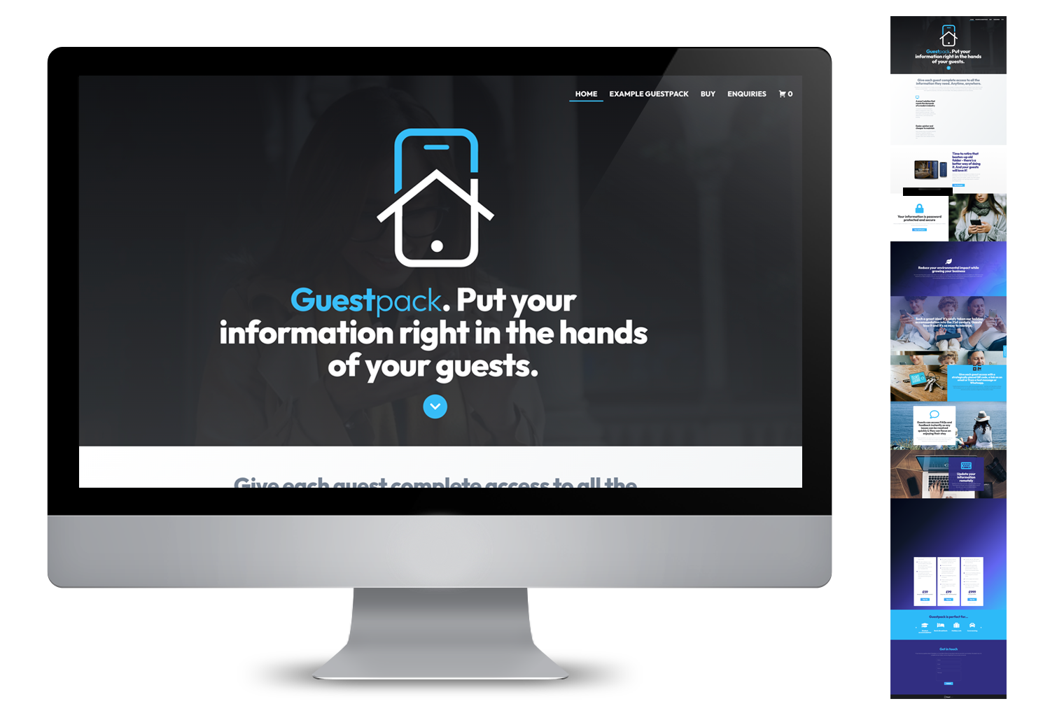 Guestpack website visuals