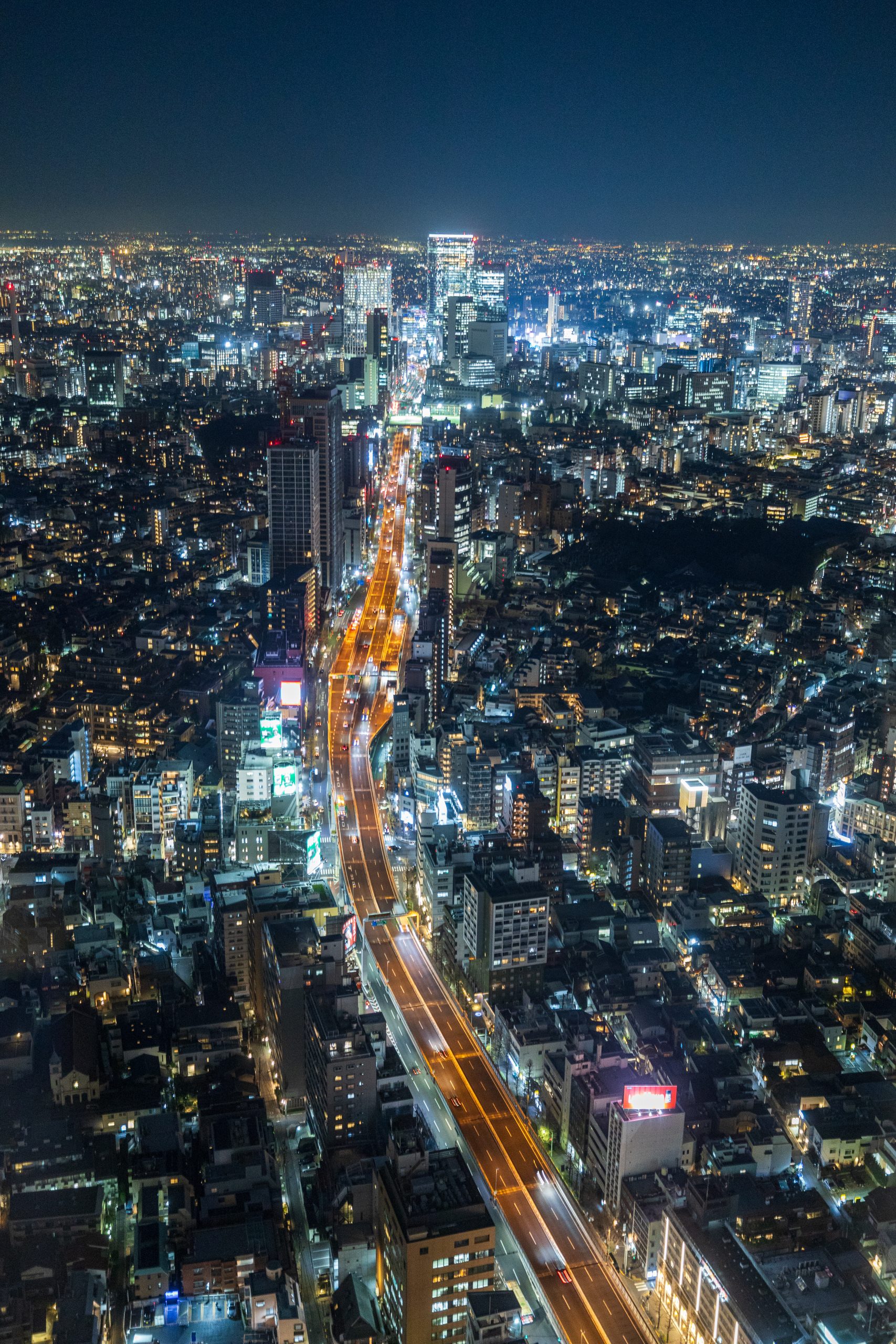 View from Tokyo City Sky Deck at Rappongi Hills towards Shibuya. Rappongi Hills, Tokyo