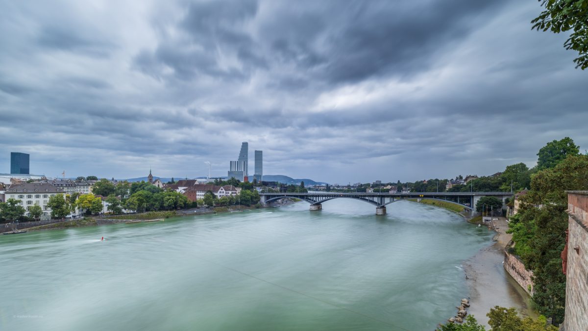 The Rhine and Basel, Switzerland. Basel, Switzerland.