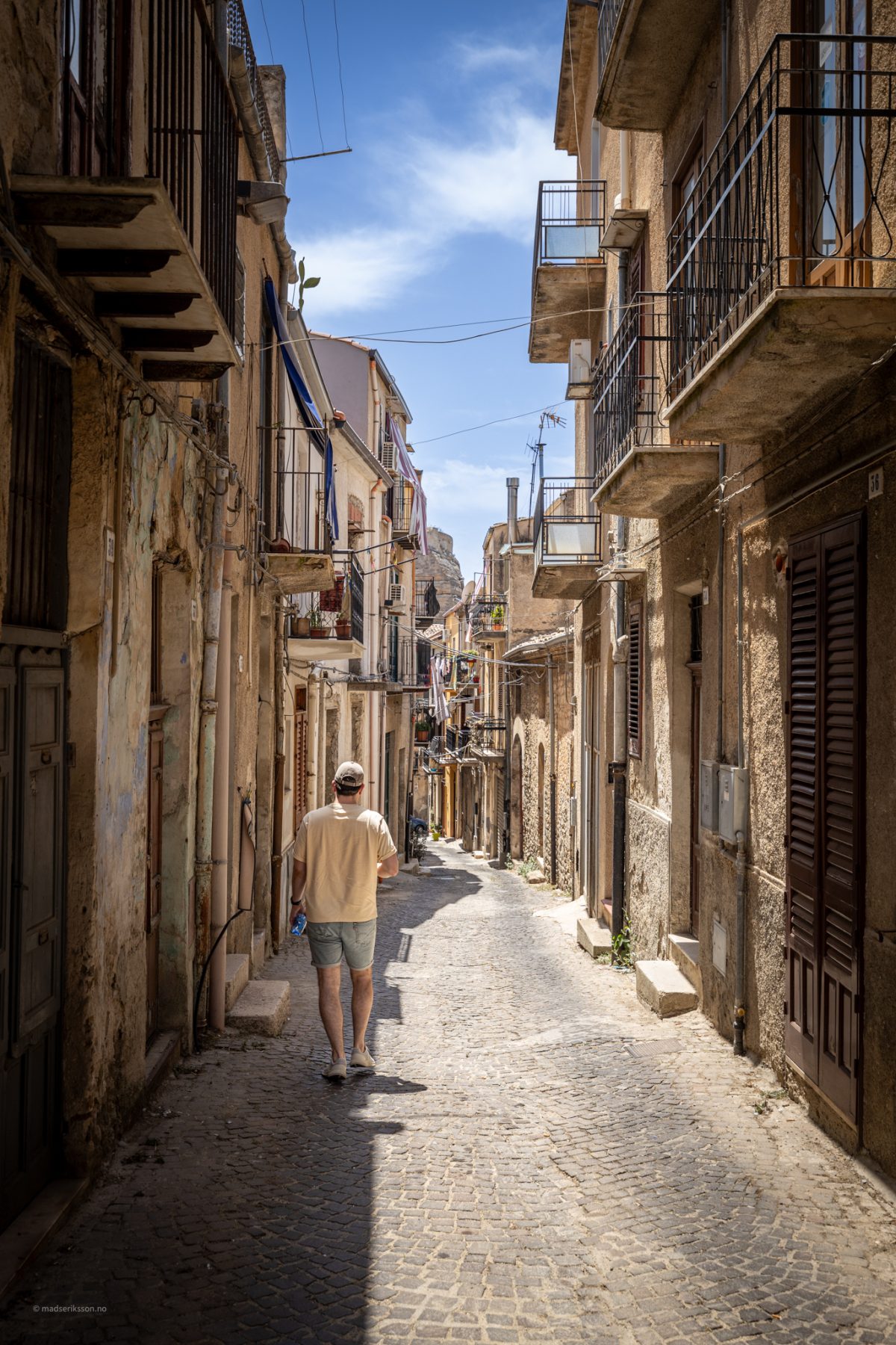Street in old town of Corleone. Corleone, Sicily
