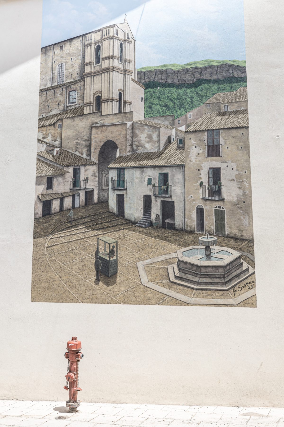 Piazza Nascè street art in Corleone. Piazza Nascè