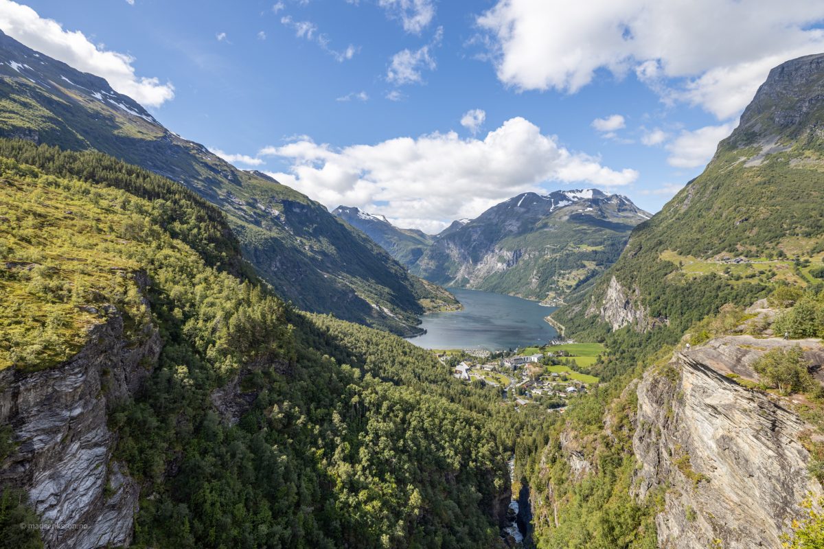 The town of Geiranger. Geiranger, Norway