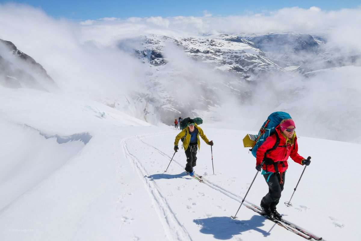 Ski touring at Jostedalsbreen. Jostedalsbreen