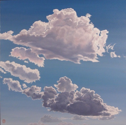 Helle's Clouds, Oil On Canvas, 110 x 110 cm