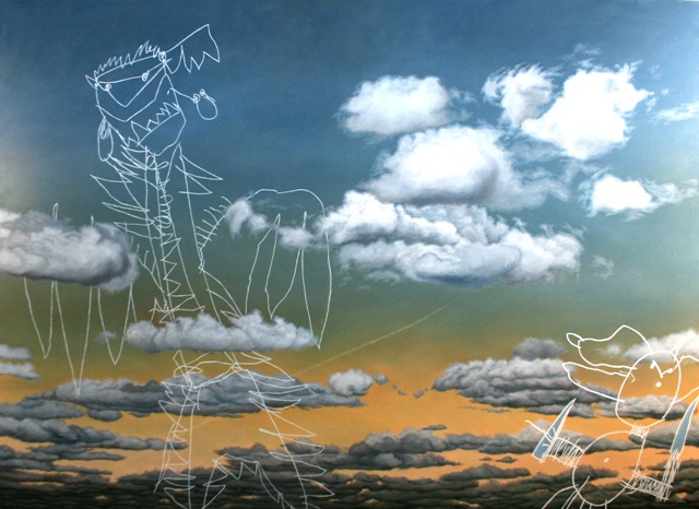 Running away, Oil On Canvas, 200 x 250 cm