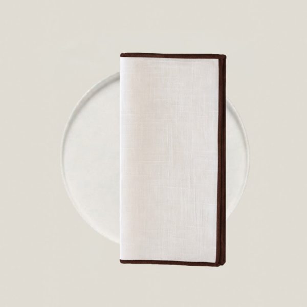 servilleta lino con ribete para bodas y eventos