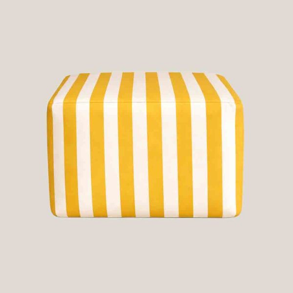 taburete rayas amarillo para eventos