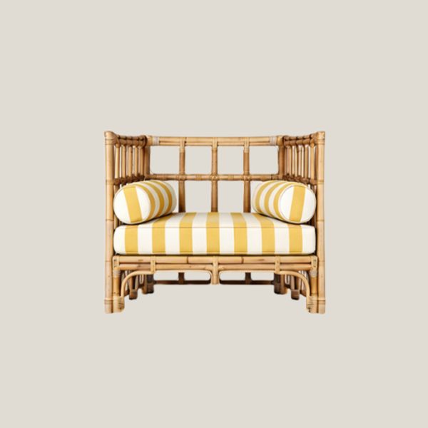 sillón rayas amarillo para bodas y eventos