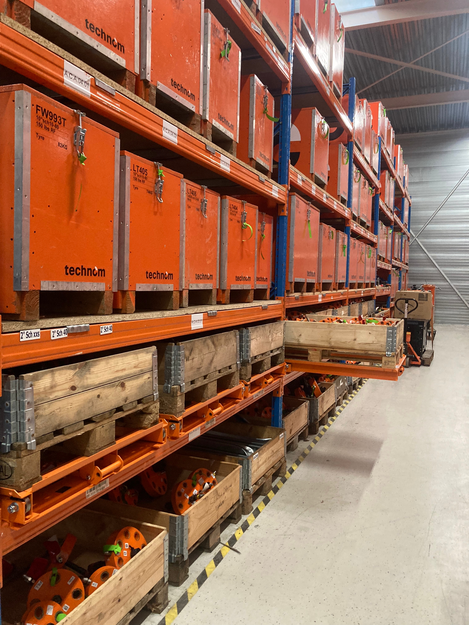Palletlade met stelling