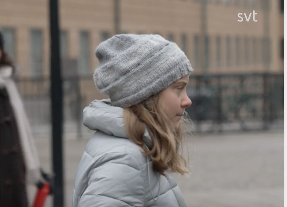 Greta Thunberg, la activista fundadora de Fridays for Future. Foto: Captura de pantalla/SVT.