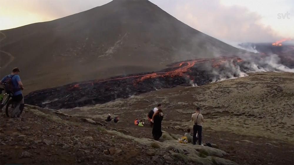 Islandia puede estar entrando en una secuencia de varios cientos de años de más erupciones volcánicas. Foto: Pantallazo SVT.