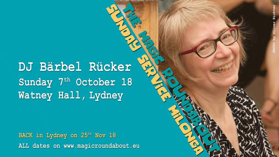 Sunday Service Flyer with Baerbel Ruecker 7th October 2018.