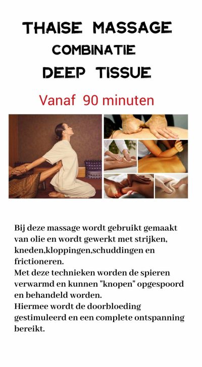 Magic Thai Massage geeft U een woordje uitleg over thaise massage in combinatie met deep tissue