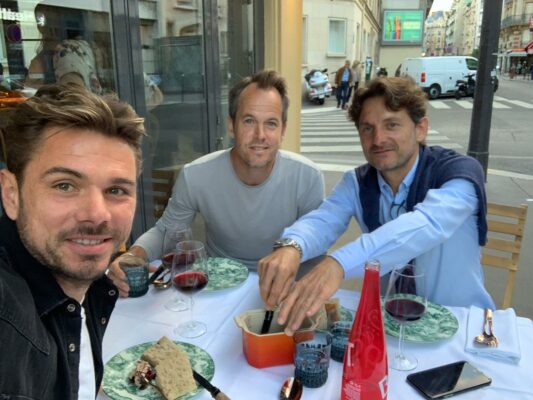 Stan, Serge and myself at the 2019 French Open