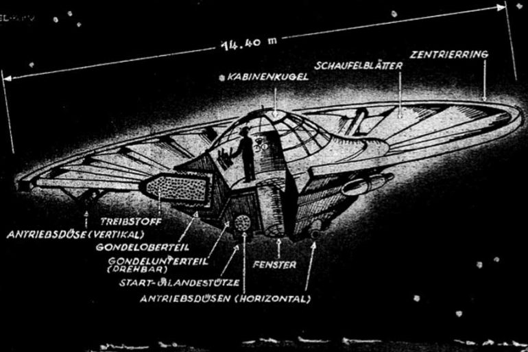 German flying saucer - fliegende Untertasse