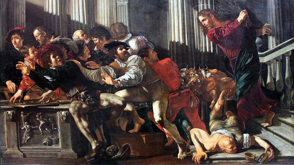 Expulsion of the merchants Caravaggio