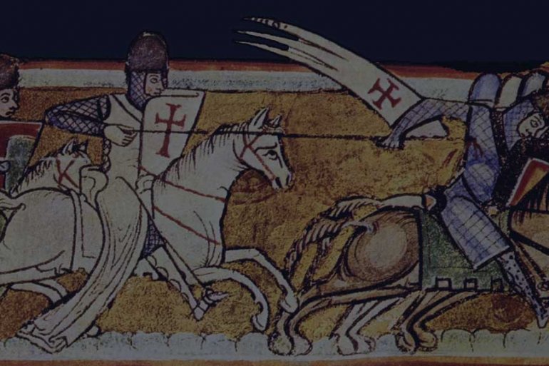 Templar knight medieval illustration