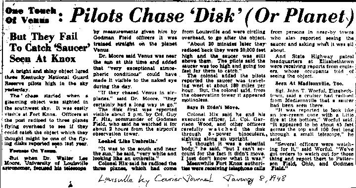 UFO Newspaper article