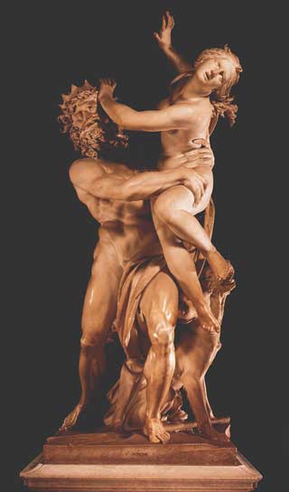 The rape of Persephone by Bernini