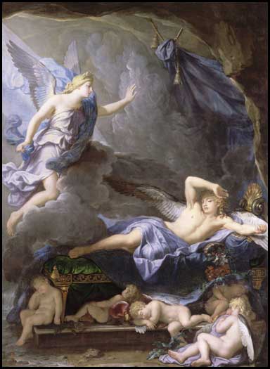 painting Iris and Morpheus by Houasse
