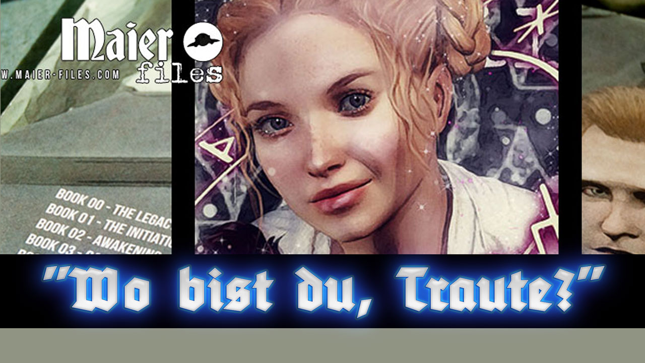 Traute Rose with the text "Wo bist du, Traute?"