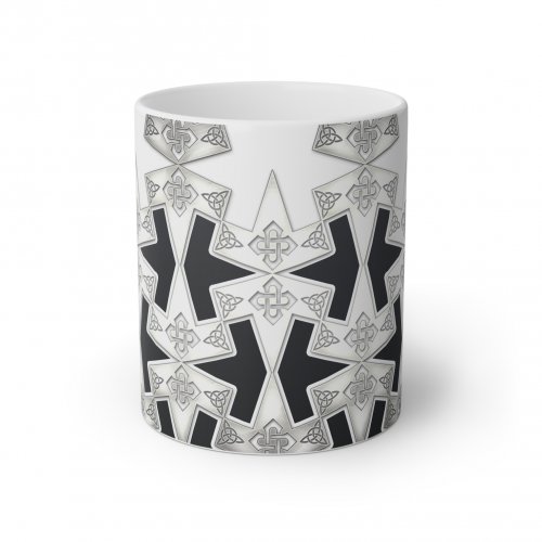 Thor's Hammer Mug with Geometric Design