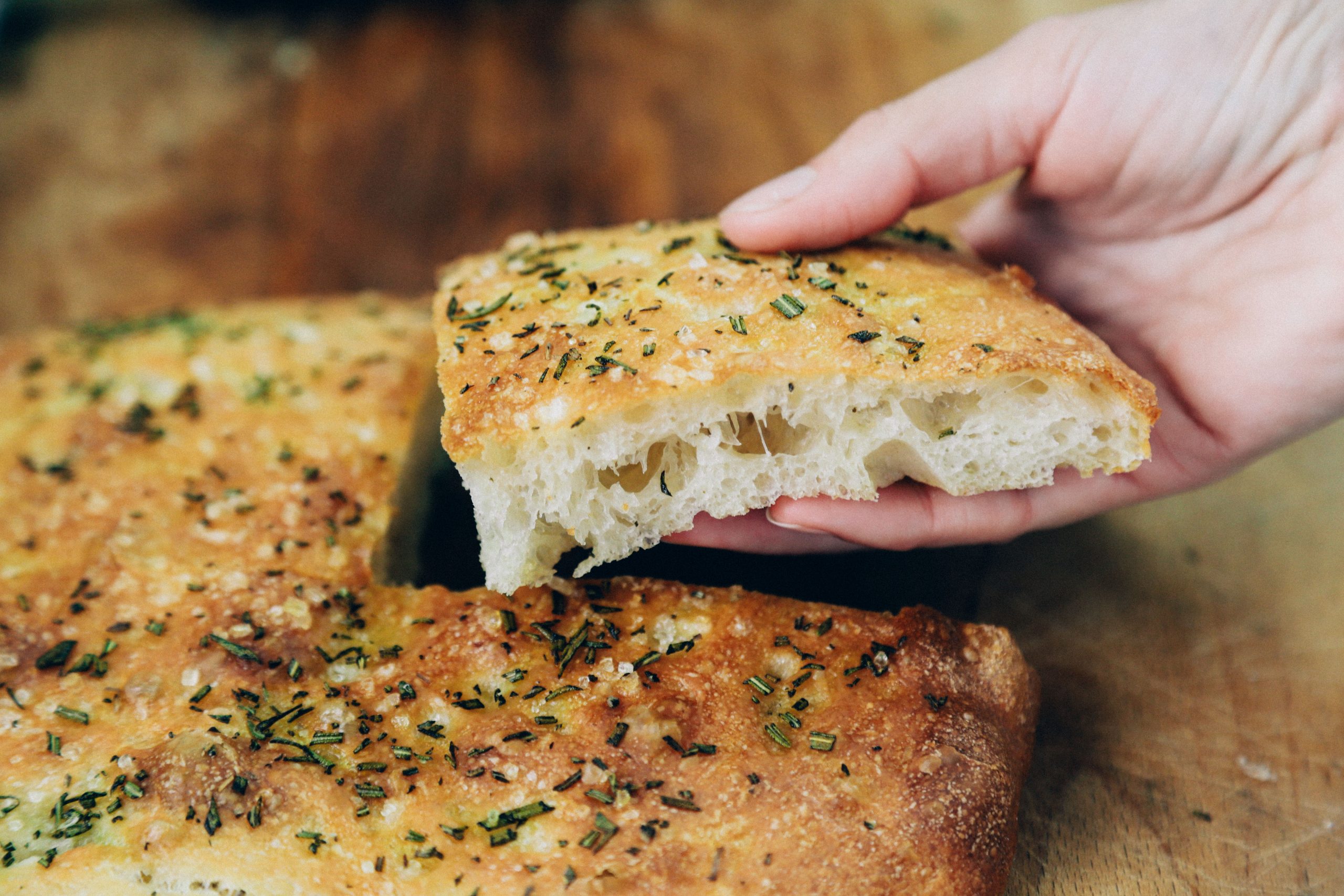 recept voor focaccia met rozemarijn en zeezout