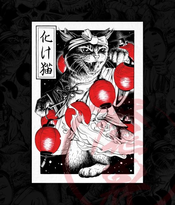 MakaiiCollection_Bakeneko_Print Bakeneko Art Print by Makaii Collection