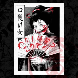 Kuchisake Onna Art Print