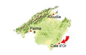 Cala Mitjana zuid kaart