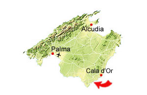 Cala s'Almunia map