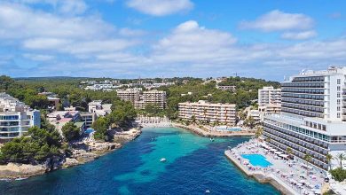 The holiday resort of Cala Vinyes is located in a beautiful bay in Mallorca.