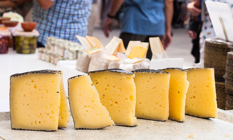 Manchego-kaas op de markt in Sineu
