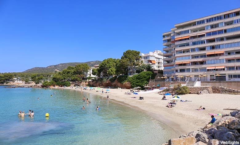 Playa Punta Portals beach in Portals Nous, Mallorca