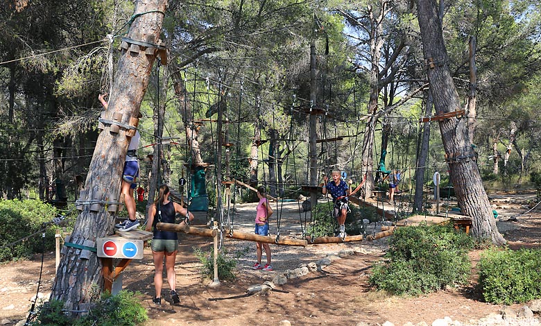 Klätterparken Jungle Parc i Santa Ponsa på Mallorca