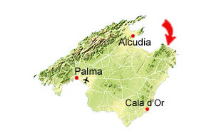 Cala sa Font Celada kaart