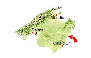 Cala Mendia kaart