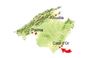 Cala Mondrago kaart