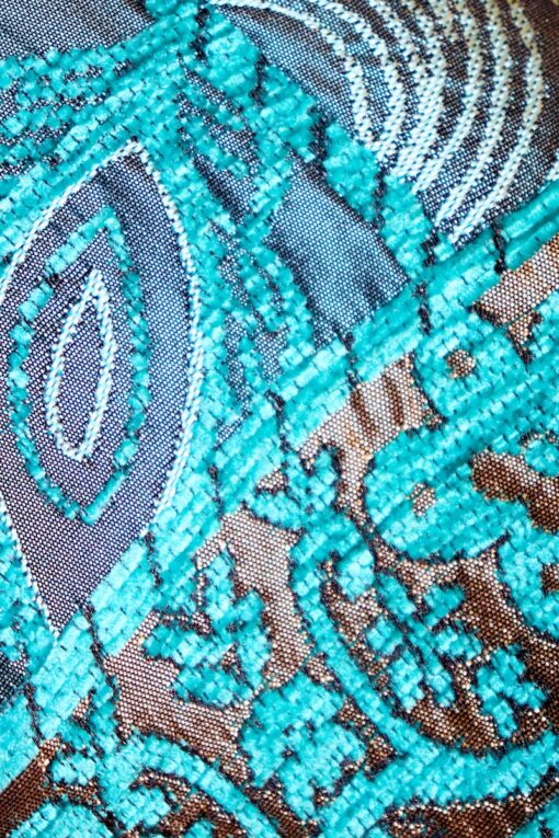 Turquoise pattern on handmade boho stilettos