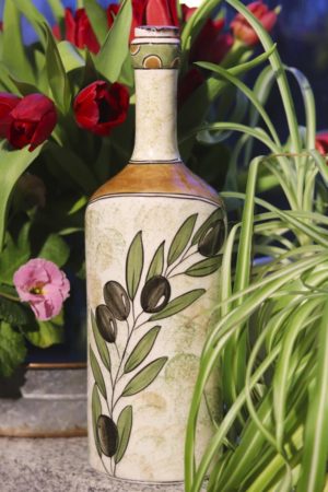 Aegea - Unique hand painted ceramic bottle in beautiful colors. Perfect as applied art and decoration.