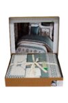 Sengetøj i GOTS certificeret bomuldssatin til dobbeltdyne, i flot gaveæske med billede af sengetøjet på indersiden af boxen .