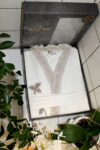 Luxury white bathrobe for women in a decorative giftbox