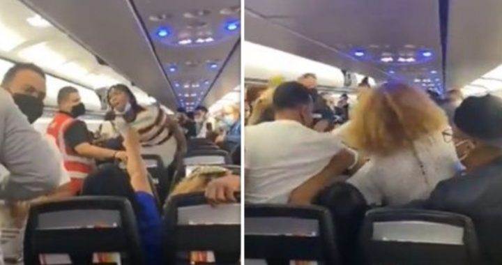 Vrouw weigert mondmasker te dragen tijdens vlucht en dan worden er wat tikjes uitgedeeld