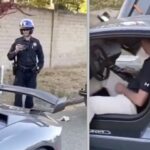 Politi filmer Lamborghini