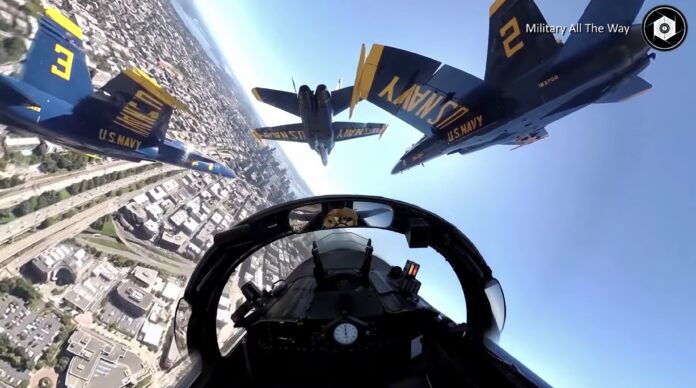 Fantastisk cockpit-view fra US Navy Blue Angels