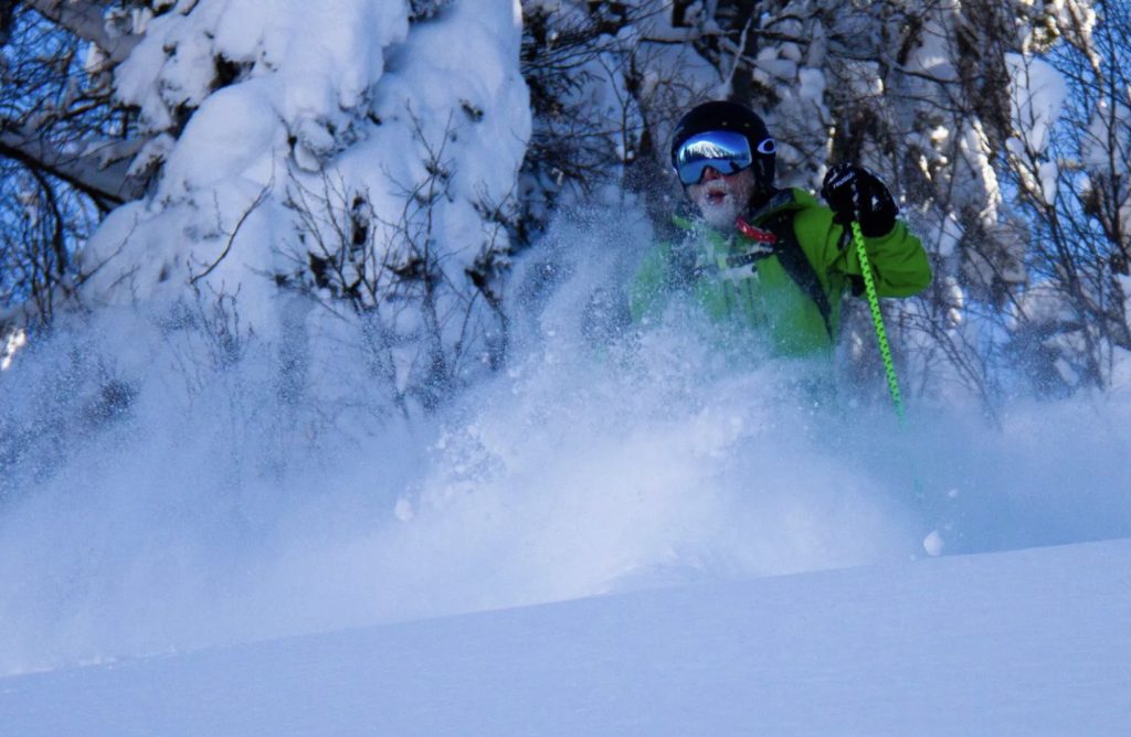 Heli-skiing