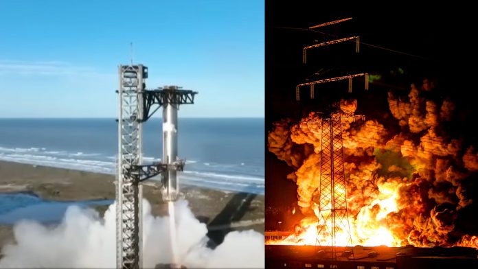 Eksplosion stopper Starship, men SpaceX greb booster i sikkerhed