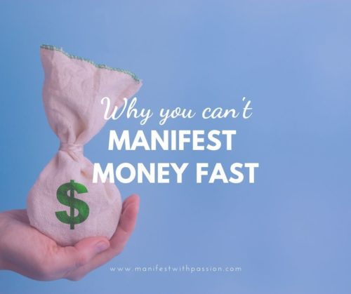 Why you can’t manifest money fast