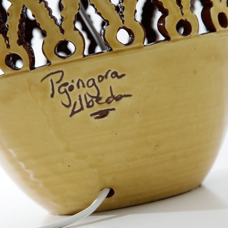 Calada bordlampe i gul keramik - MANIPURA LIVING
